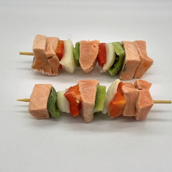 Spiedini di Salmone con verdure